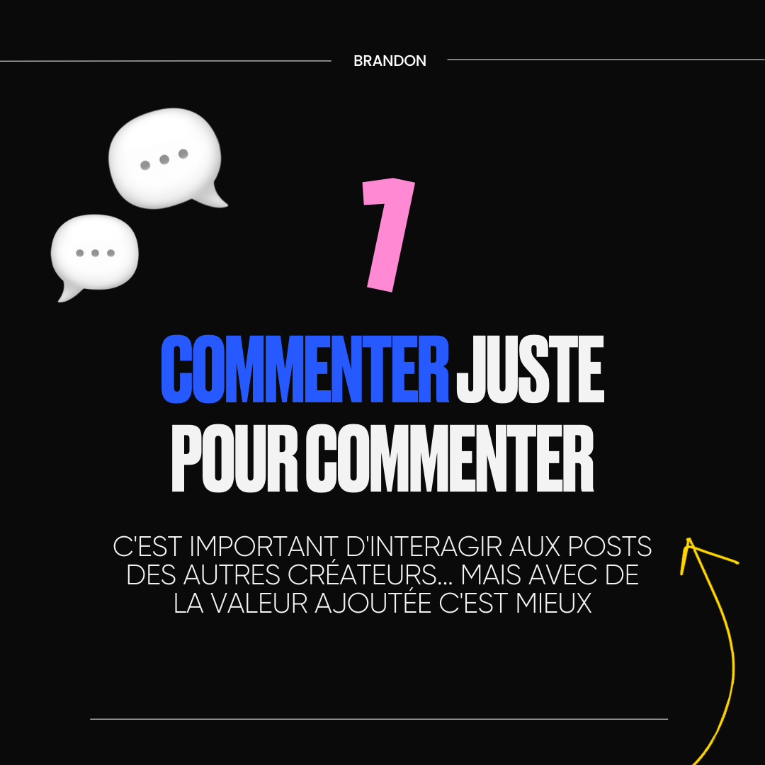 1 commenter juste pour commenter