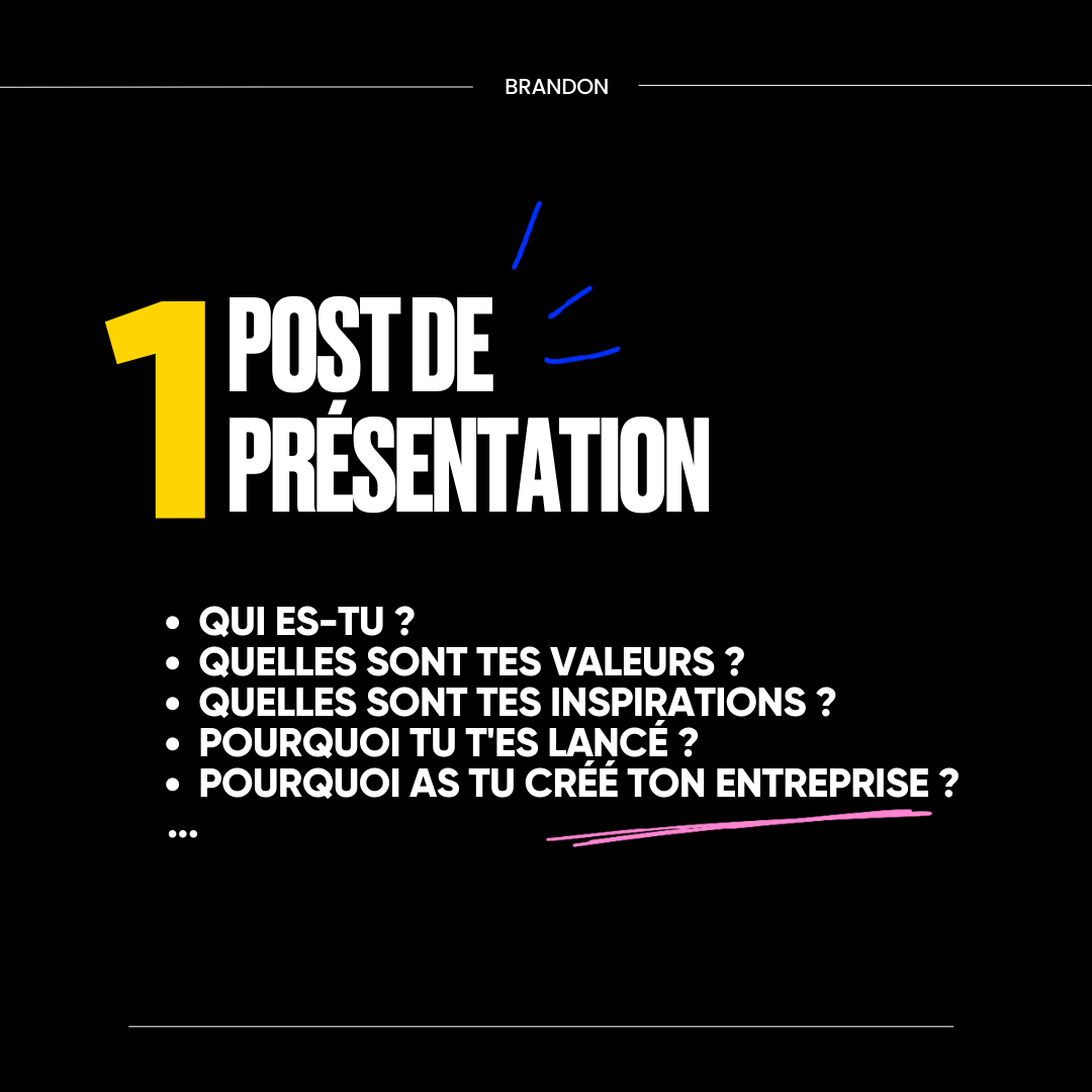 1. Post de présentation