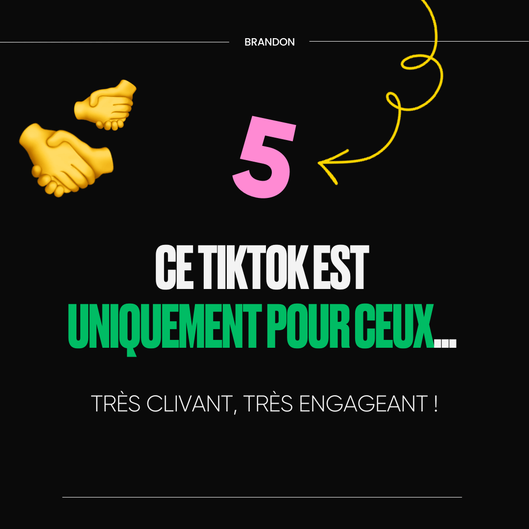 5 idées de hook tiktok