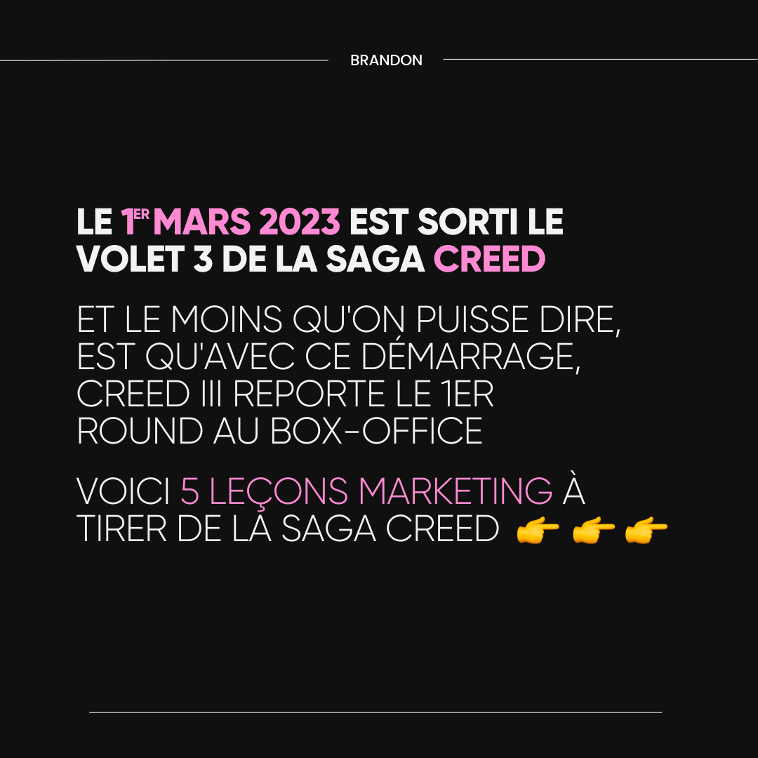 5 leçons marketing tirées de Creed 2