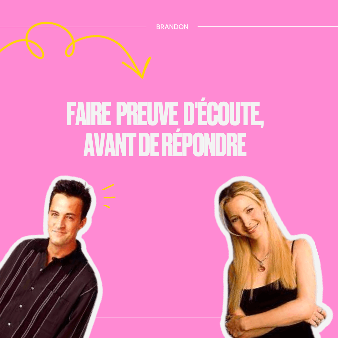 friends faire preuve d'écoute, avant de répondre