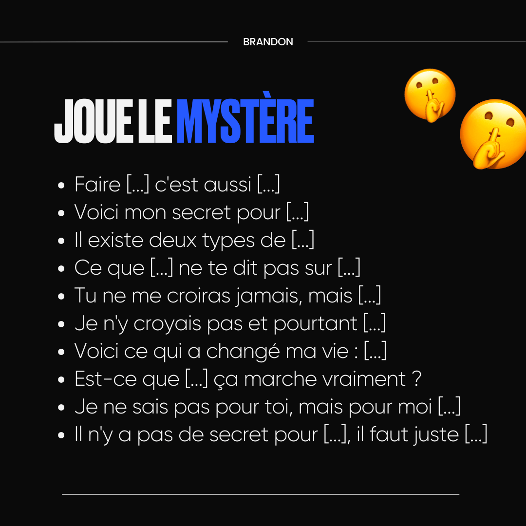 JOUE LE MYSTÈRE