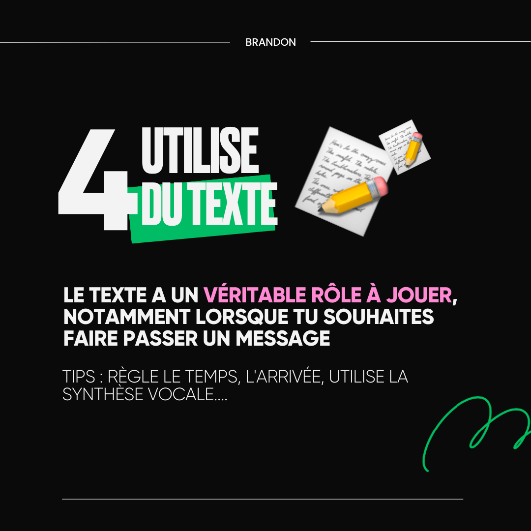 4. Utilise du texte