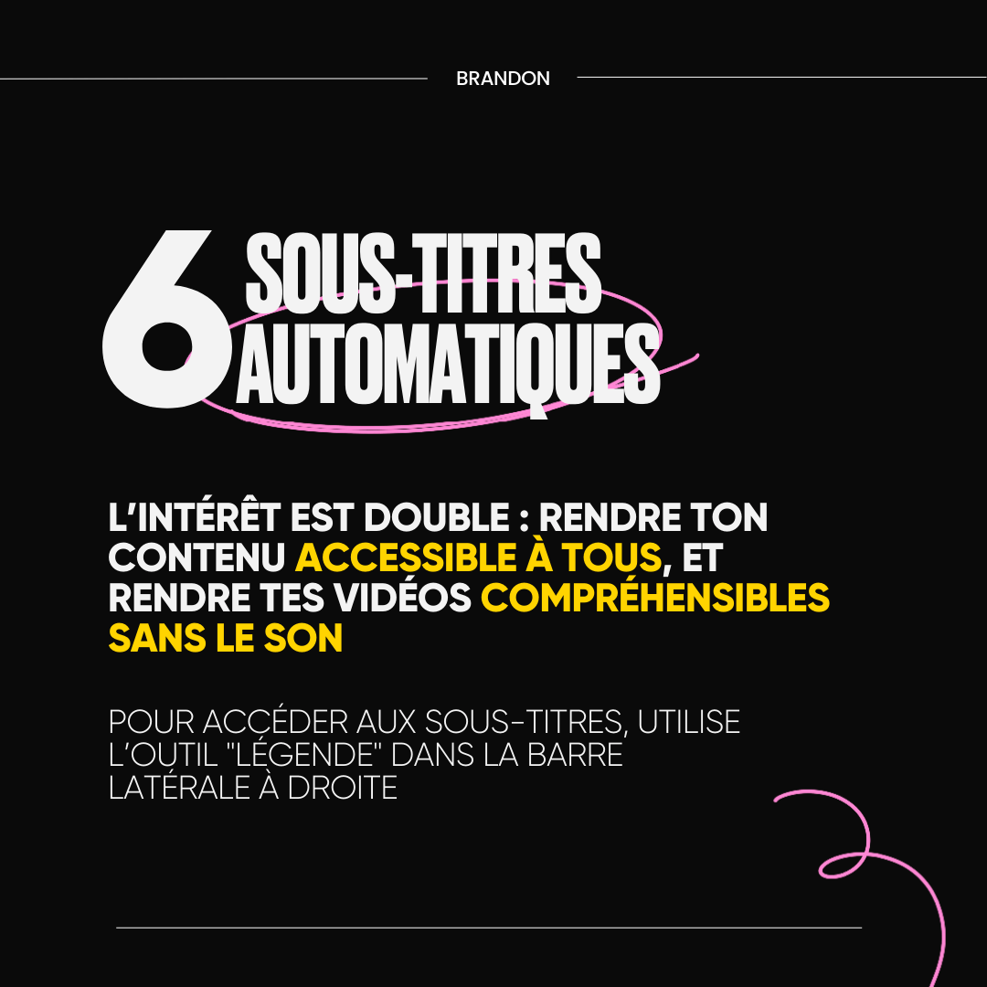 6. Sous-titres automatiques