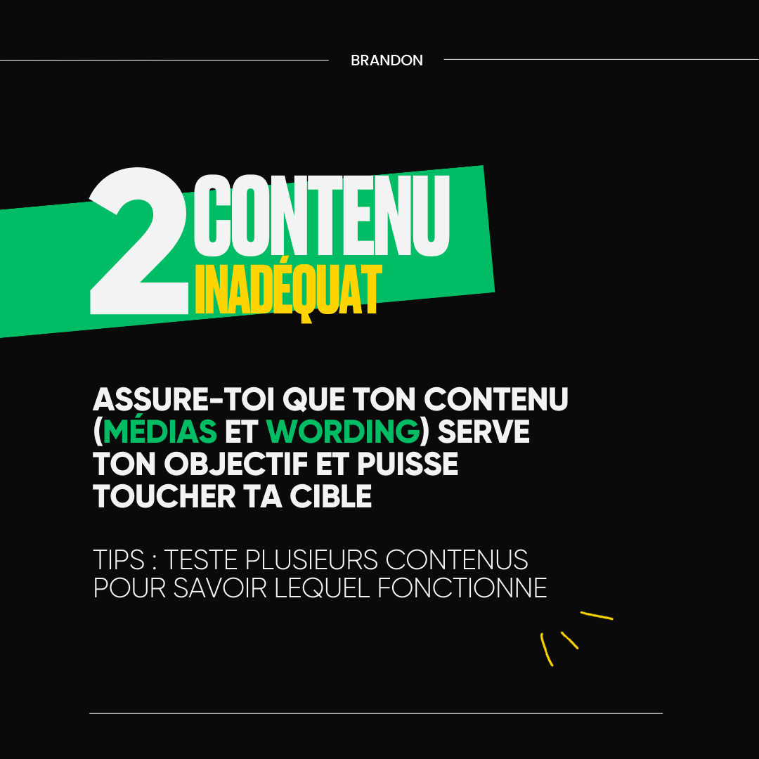 2. Contenu inadéquat