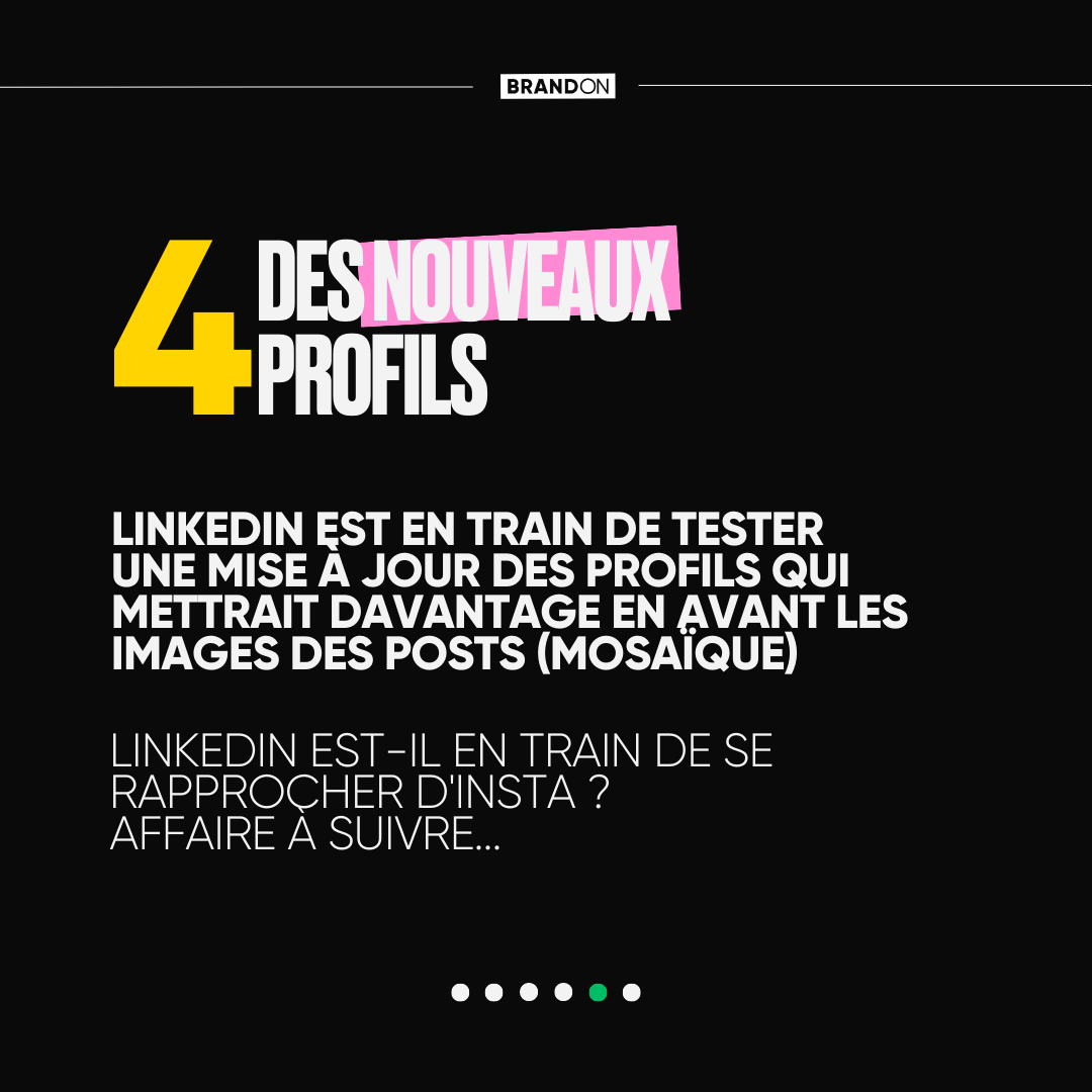 Des nouveaux profils