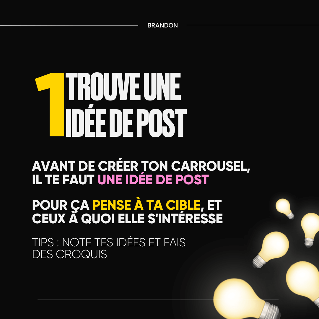 1. Trouve une idée de post