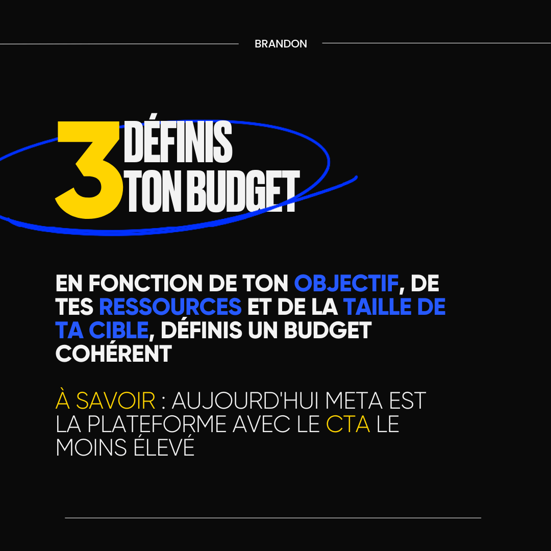 3. Définis ton budget