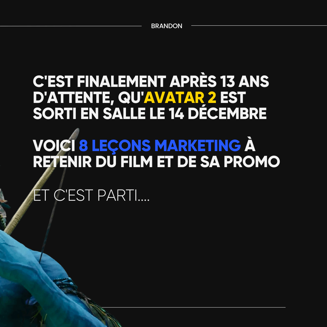 Leçons marketing Avatar 2