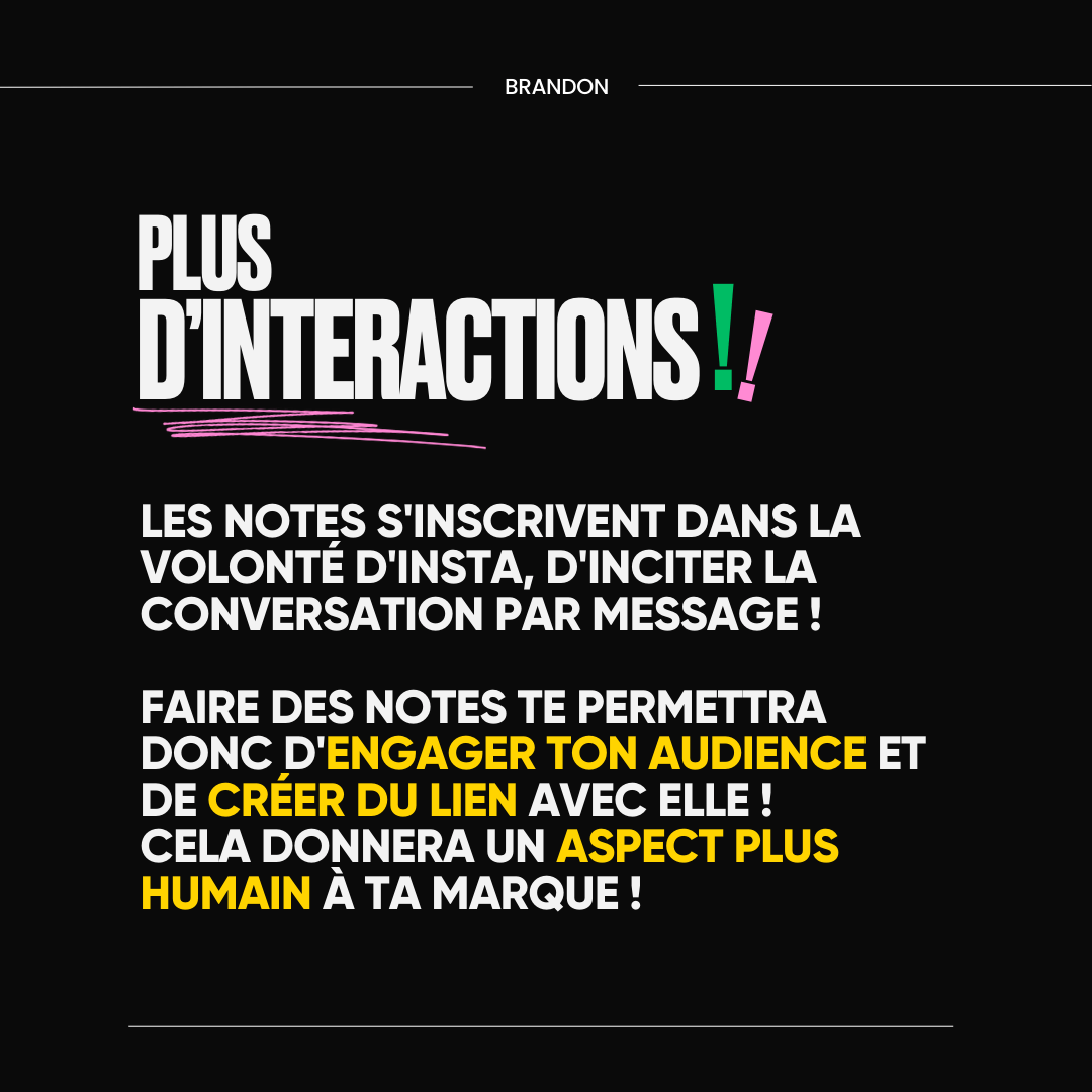 PLUS D'INTÉRACTIONS !!