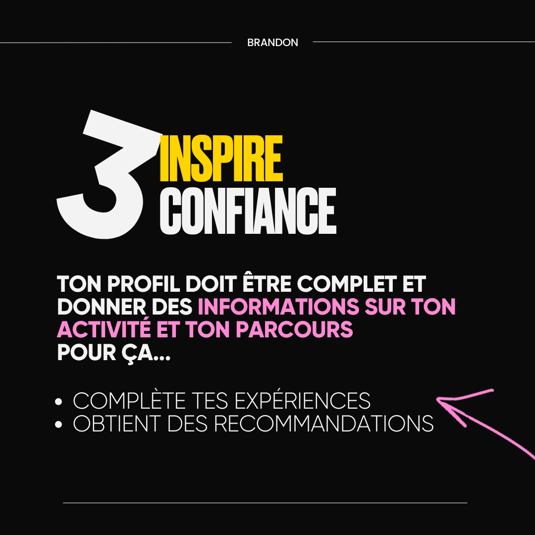 3. Inspire confiance