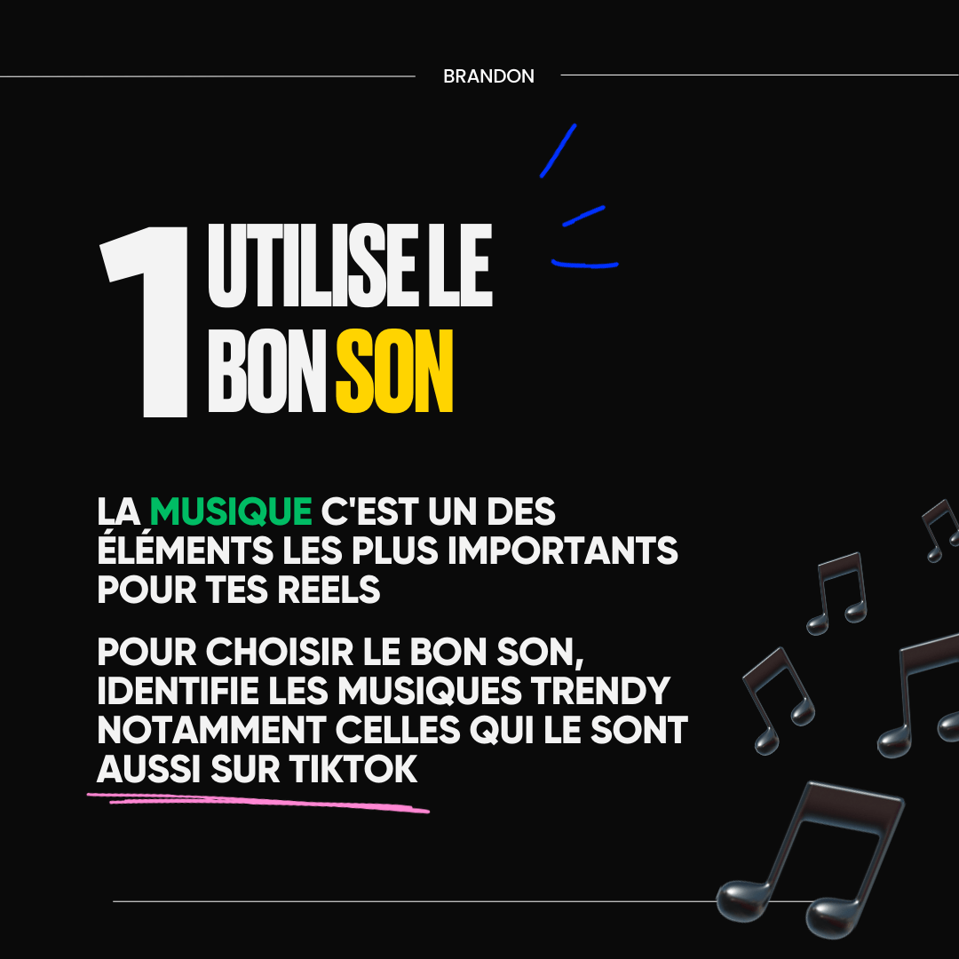 1. Utilise le bon son