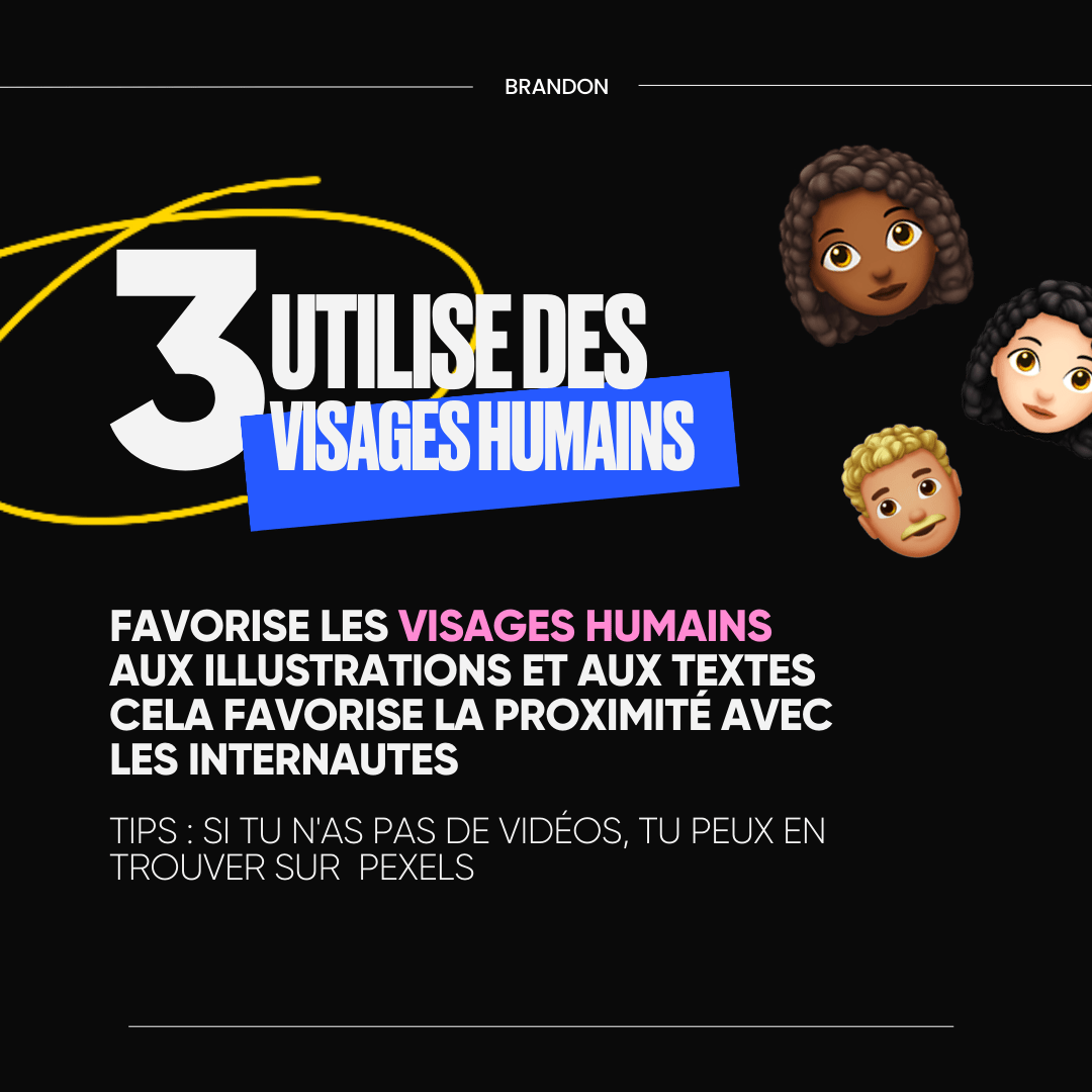 3. Utilise des visages humains