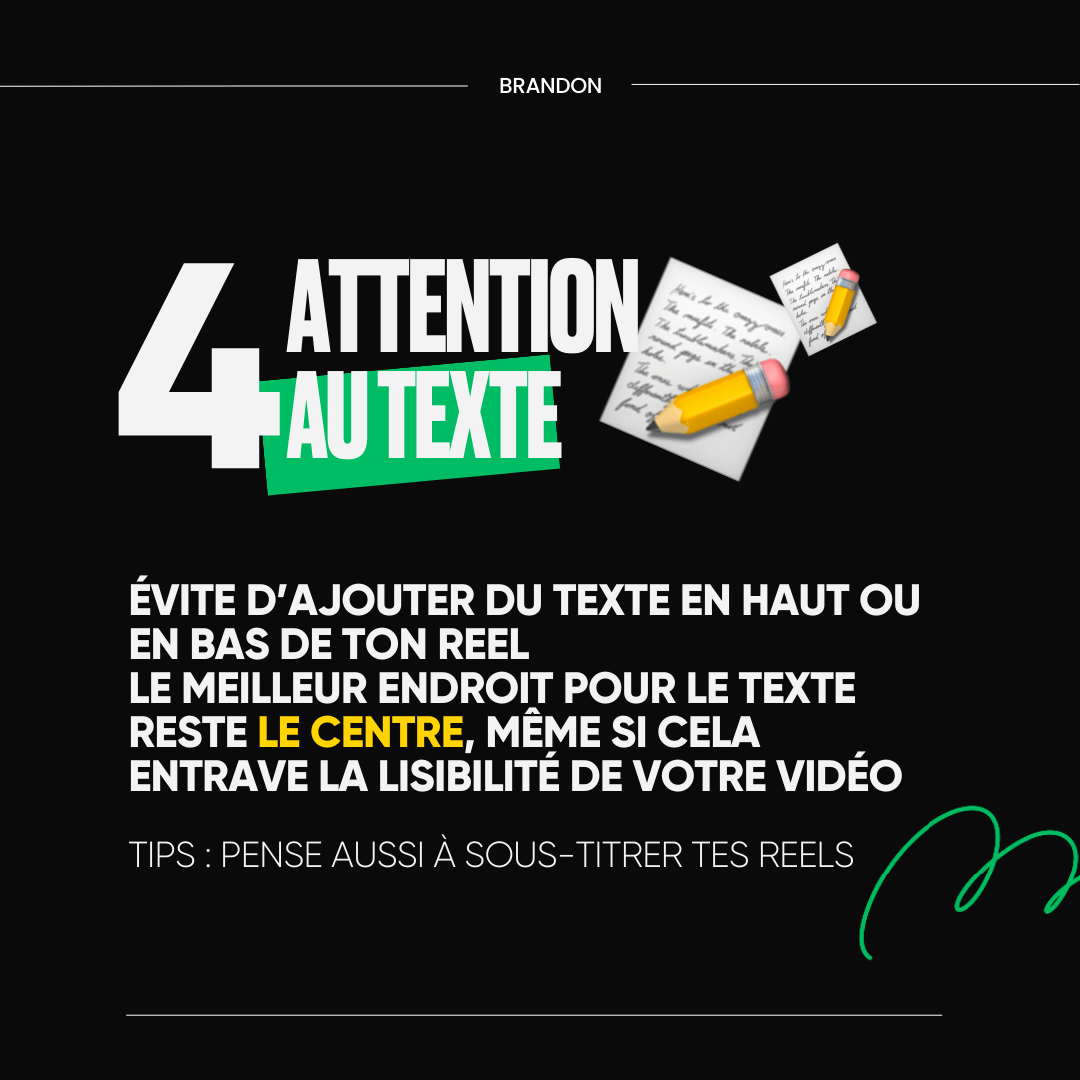 4. Attention au texte